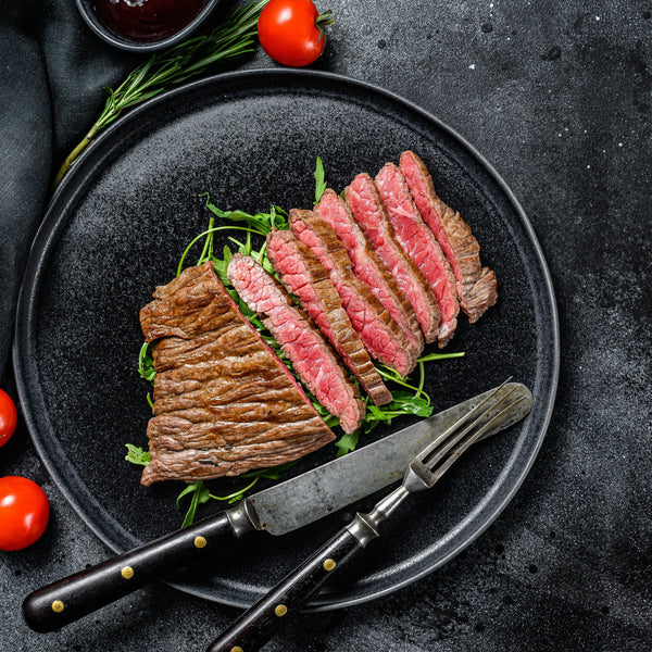 Thick-cut quick-frozen un-aged grass Fed Beef Flat Iron Sharing Steak 400g (serves 2)